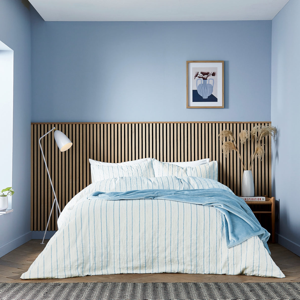 Helena Springfield Calico & Chalk Waffle Stripe Duvet Set