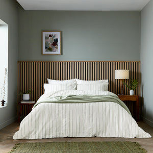 Helena Springfield Calico & Chalk Waffle Stripe Duvet Set