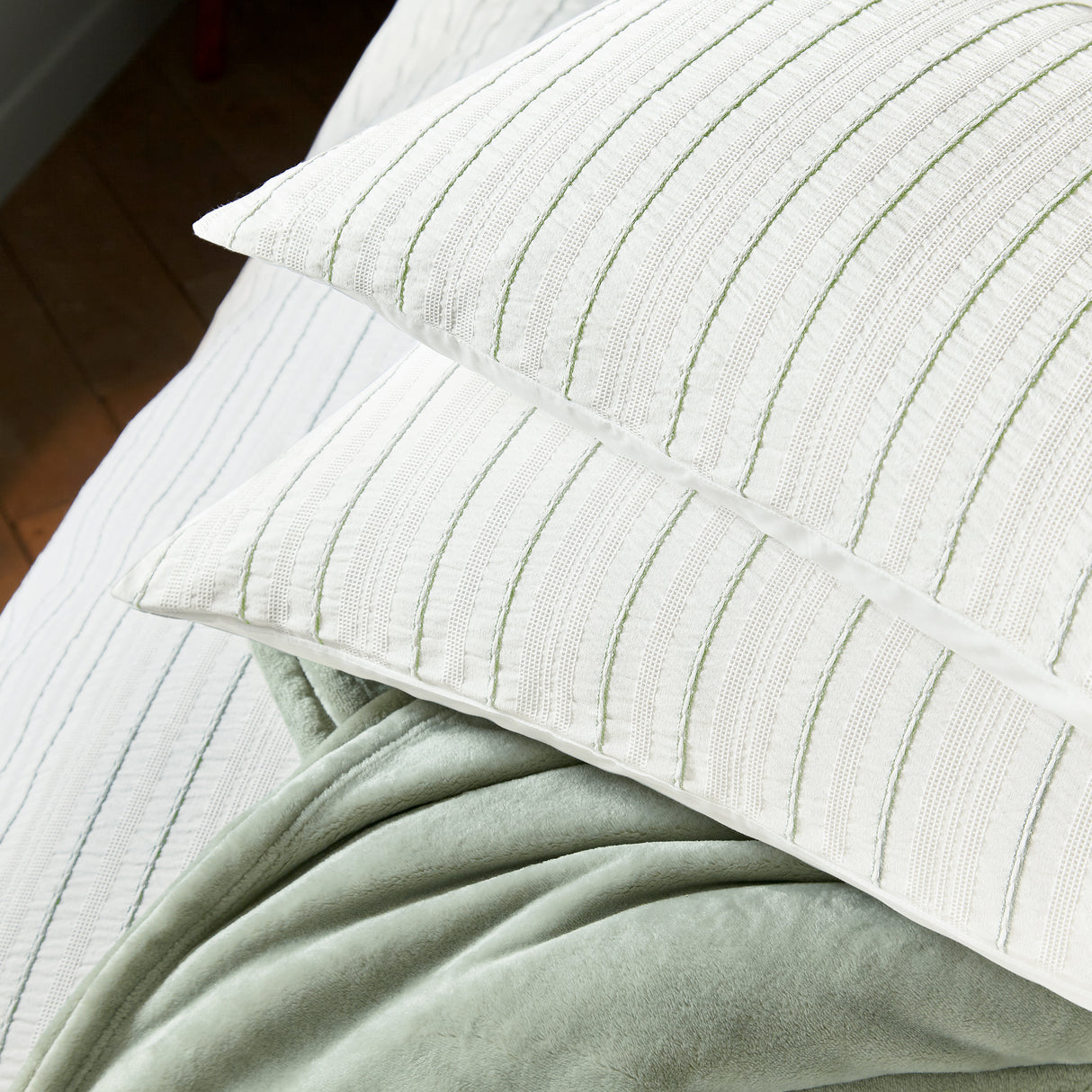Helena Springfield Calico & Chalk Waffle Stripe Duvet Set