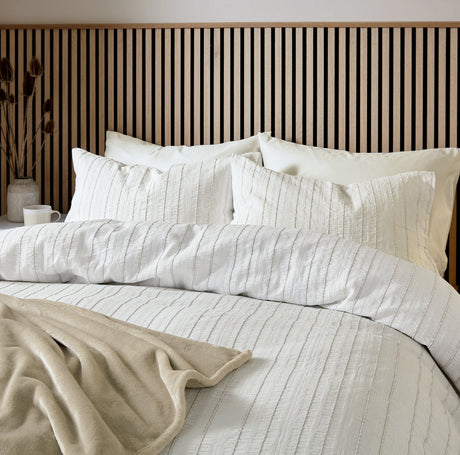 Helena Springfield Calico & Chalk Waffle Stripe Duvet Set