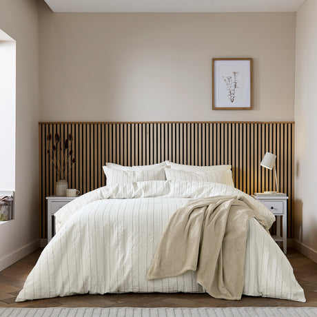 Helena Springfield Calico & Chalk Waffle Stripe Duvet Set