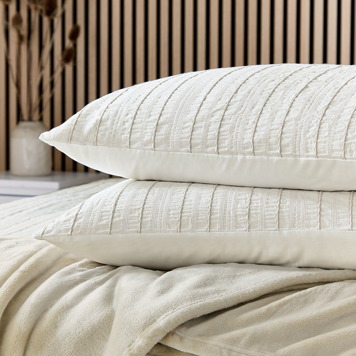 Helena Springfield Calico & Chalk Waffle Stripe Duvet Set