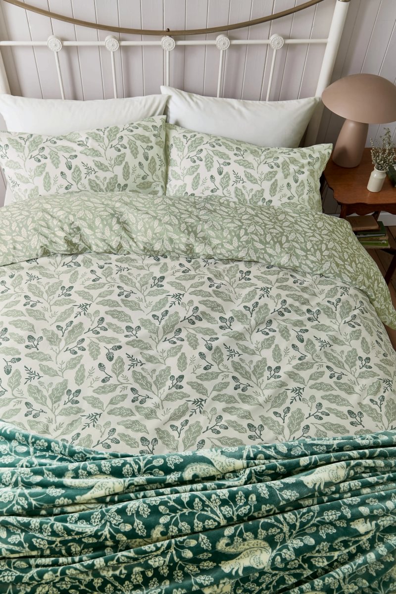 Harvest Moon by Helena Springfield Acorns Sage Duvet Set