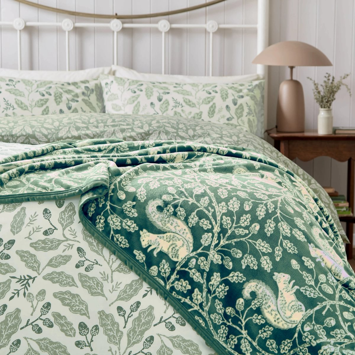 Harvest Moon by Helena Springfield Acorns Sage Duvet Set