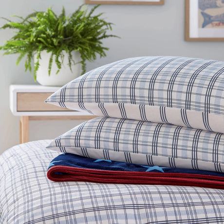 Helena Springfield Long Island Jones Check 100% Brushed Cotton Navy Duvet Set