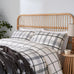Helena Springfield Long Island Hudson Check 100% Brushed Cotton Charcoal & Linen Duvet Set