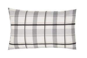 Helena Springfield Long Island Hudson Check 100% Brushed Cotton Charcoal & Linen Duvet Set