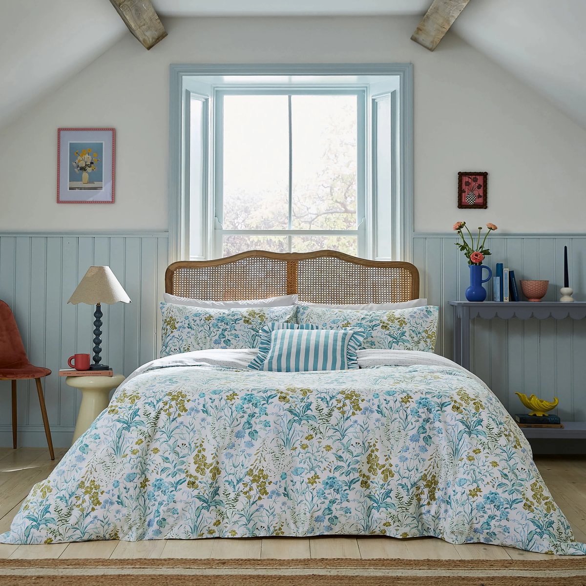 Helena Springfield Secret Garden Foxglove Aqua Duvet Set