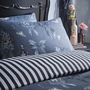 Fusion Bows Noir Halloween Grey Duvet Set