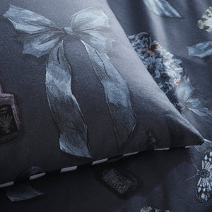 Fusion Bows Noir Halloween Grey Duvet Set