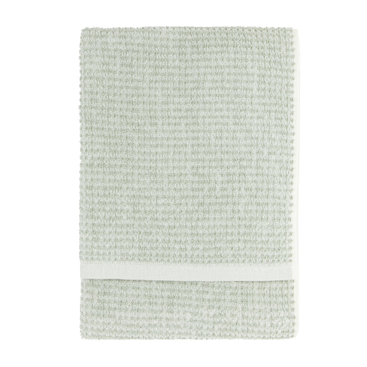 The Linen Yard Hebden Textured Waffle 100% Cotton Bay Green Towels