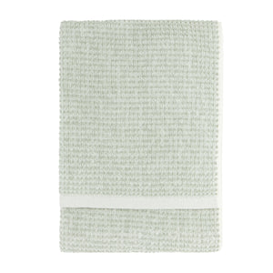 The Linen Yard Hebden Textured Waffle 100% Cotton Bay Green Towels