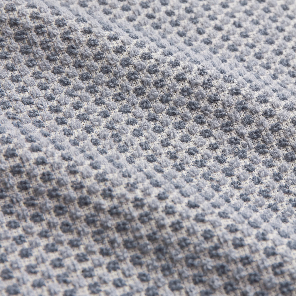 The Linen Yard Hebden Textured Waffle 100% Cotton Denim Blue Towels