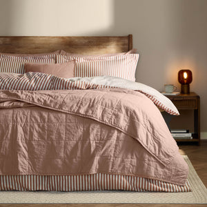 The Linen Yard Hebden Quilted Washed Cotton Bedspread