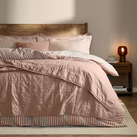 The Linen Yard Hebden Quilted Washed Cotton Bedspread