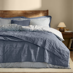 The Linen Yard Hebden Quilted Washed Cotton Bedspread