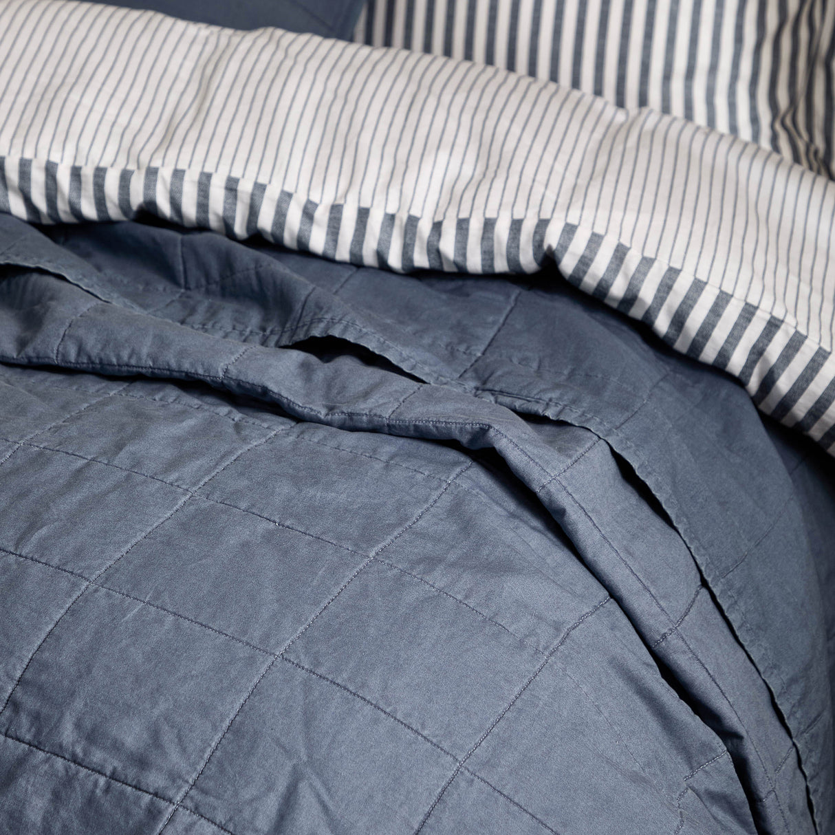 The Linen Yard Hebden Quilted Washed Cotton Bedspread