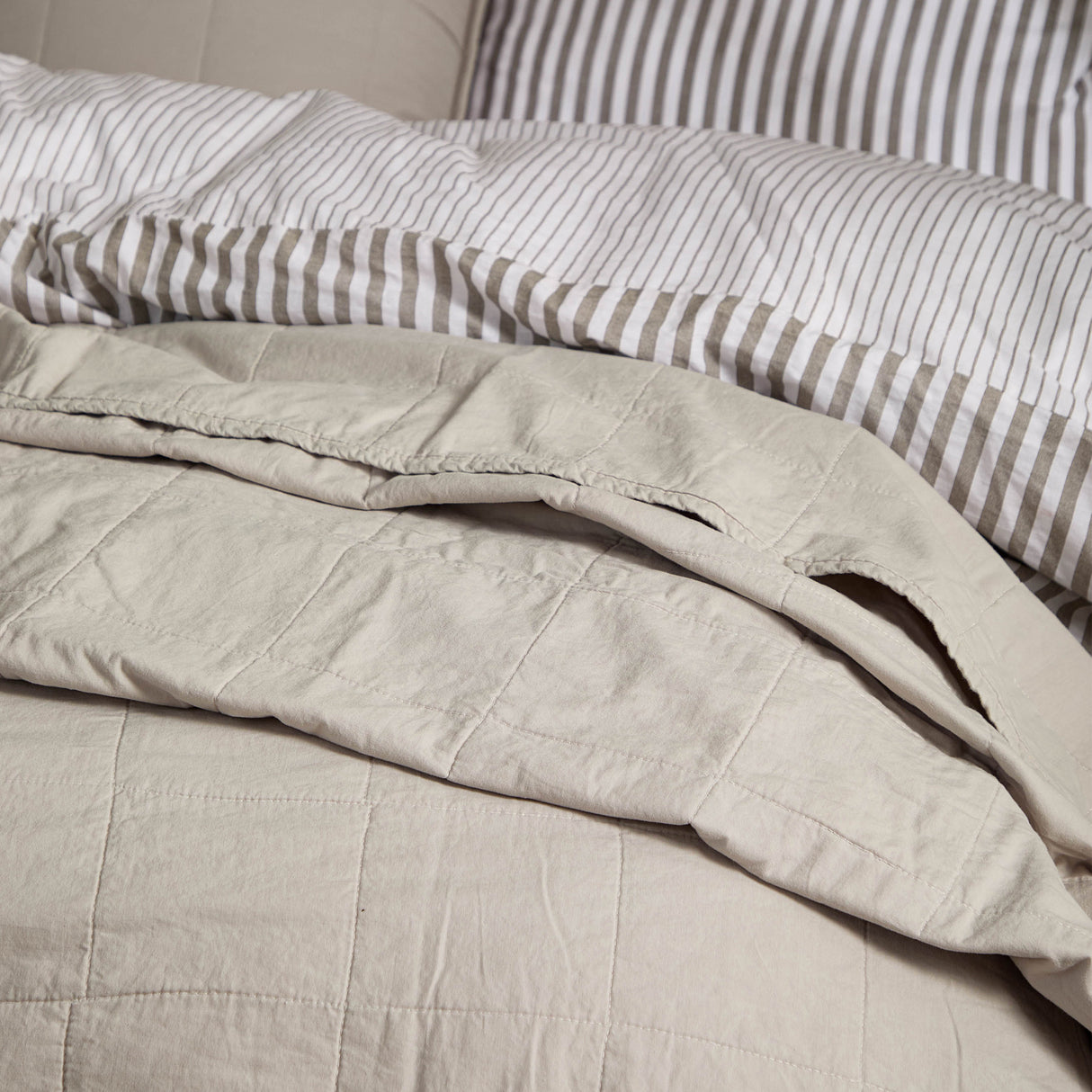The Linen Yard Hebden Quilted Washed Cotton Bedspread
