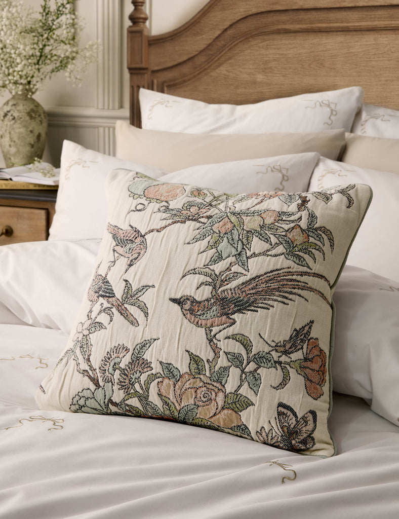 Historic Royal Palaces Hampton Jacquard Multi 45cm x 45cm Microfibre Filled Cushion