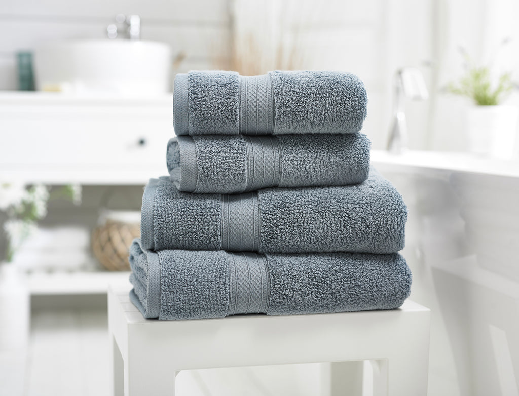 Deyongs Hathaway 650gsm Zero Twist Blue 100% Cotton Towels