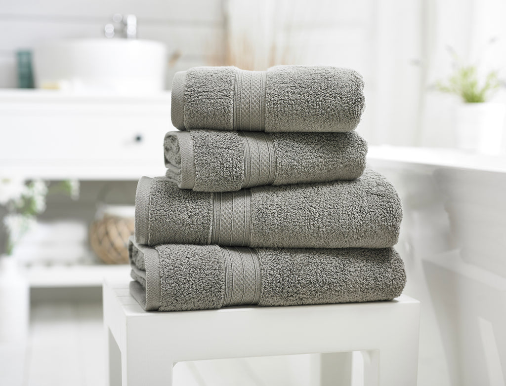 Deyongs Hathaway 650gsm Zero Twist Grey 100% Cotton Towels