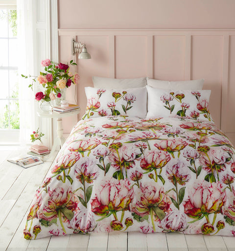 Voyage Maison Heligan Floral Fuchsia Duvet Set