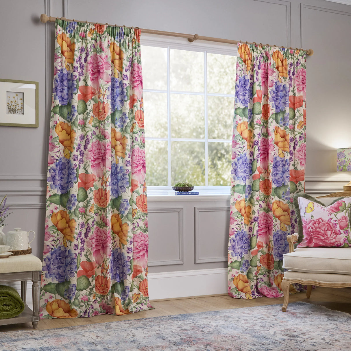 Voyage Maison Idalia Fuchsia Pencil Pleat Curtains
