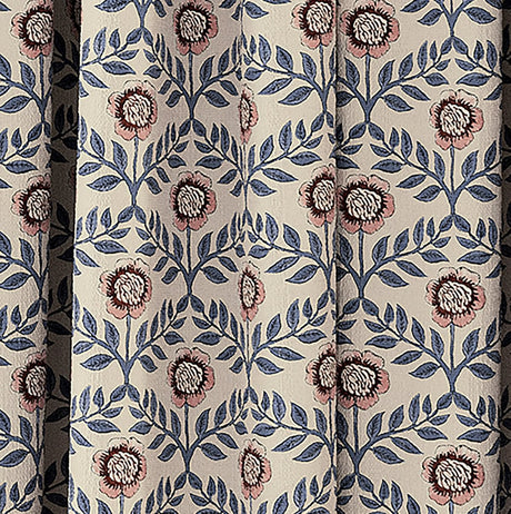 Joules Floral Foulard Lined Blackout 6" Tape Top Pencil Pleat Curtains