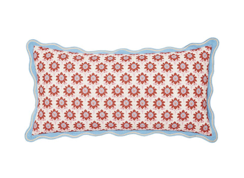 Joules Siesta To Fiesta Blue 60cm x 30cm Fibre Filled Cushion
