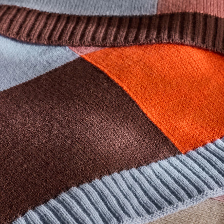 Made Keava Orange 130cm x 180cm Knitted Throw