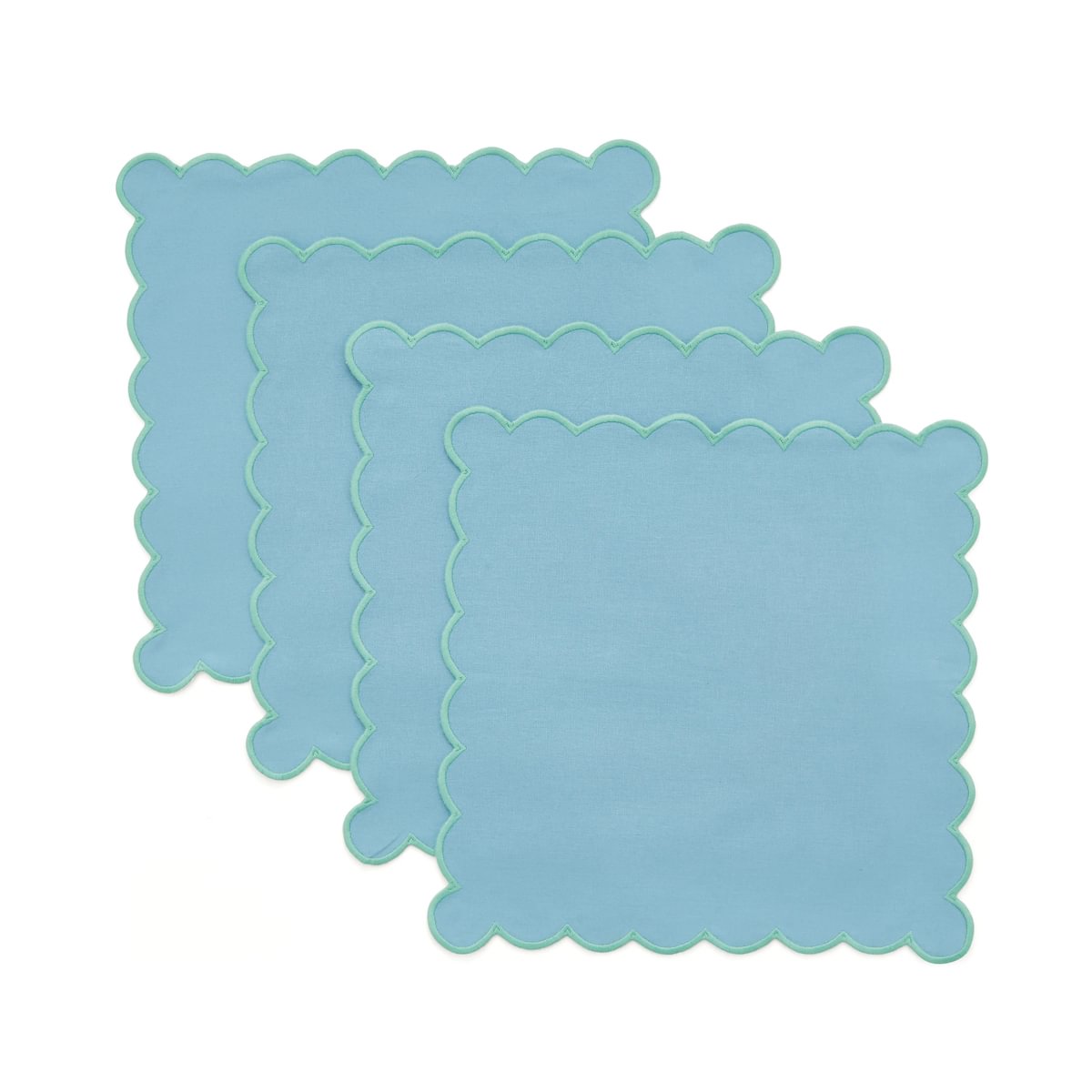Land & Shore Livie Green Cotton Napkins Pack of 4