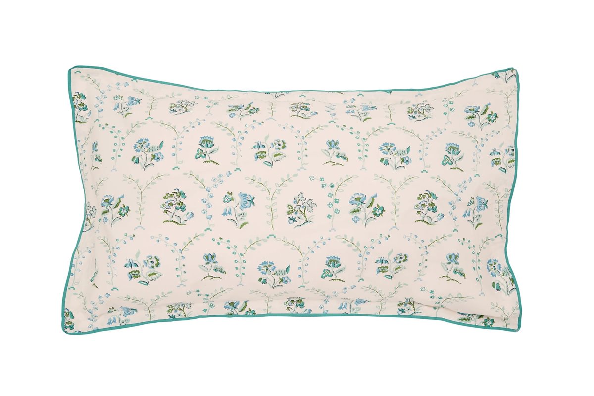 Land & Shore Ella`s Cross-Stitch Green Duvet Set