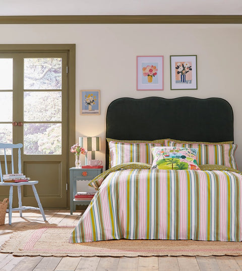 Land & Shore Raven Stripe Multi Duvet Set