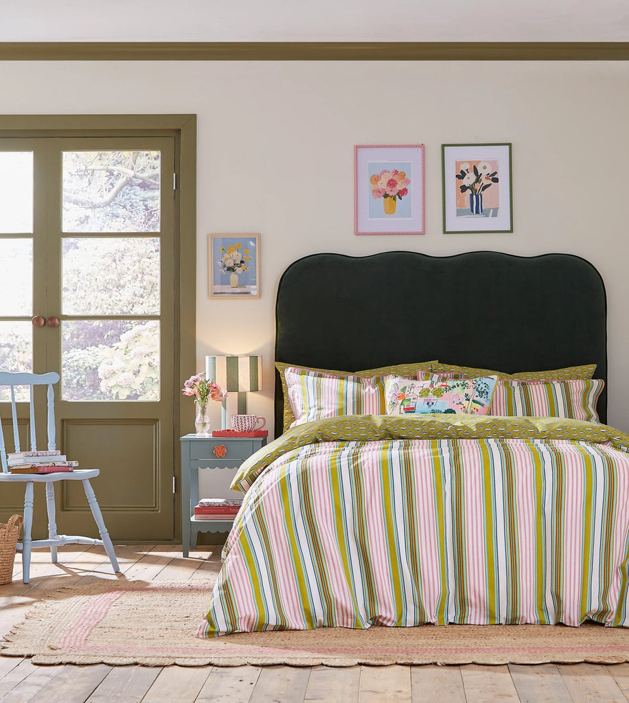 Land & Shore Raven Stripe Multi Duvet Set