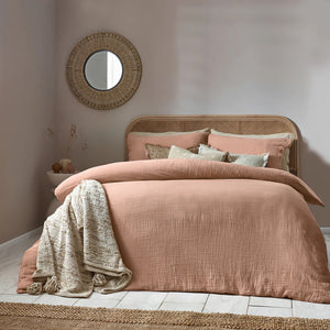 The Linen Yard Lark Cotton Muslin Duvet Set