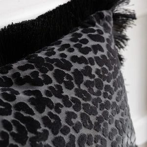 Rockett St George Leopard Love Cut Velvet 50cm x 50cm Polyester Filled Cushion