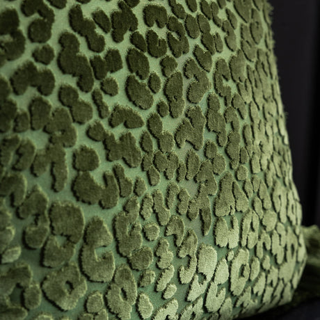 Rockett St George Leopard Love Cut Velvet 50cm x 50cm Polyester Filled Cushion