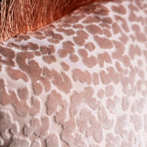 Rockett St George Leopard Love Cut Velvet 50cm x 50cm Polyester Filled Cushion