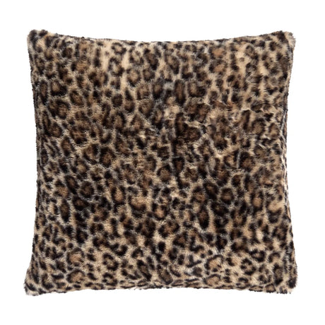 Fusion Leopard Faux Fur Natural 43cm x 43cm Polyester Filled Cushion