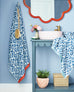 Land & Shore Corie Blue/Red 100% BCI Cotton 500gsm Towels