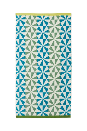 Land & Shore Sails Green 100% BCI Cotton 500gsm Towels