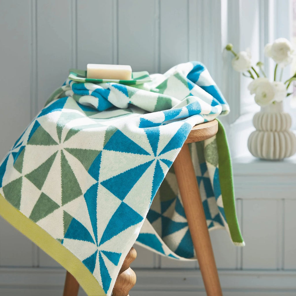 Land & Shore Sails Green 100% BCI Cotton 500gsm Towels