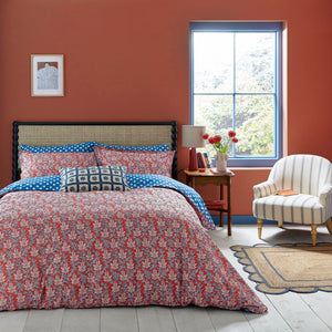 Land & Shore Willa Blue/Red Duvet Set