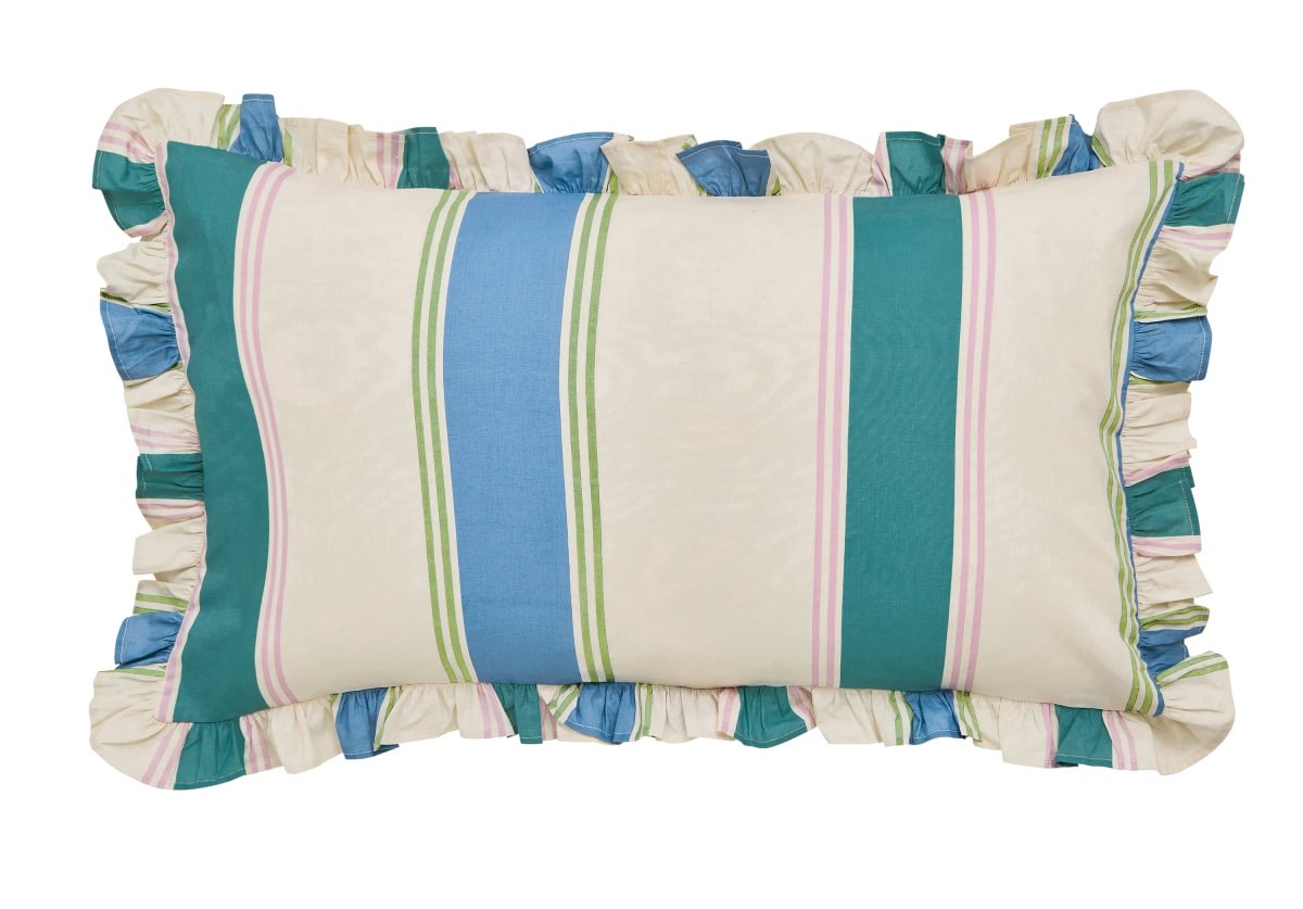 Land & Shore Winnie Stripe Green Duvet Set