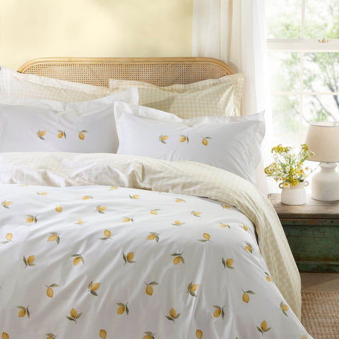 Sophie Allport Lemons White-Yellow Duvet Set