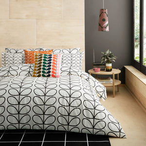 Orla Kiely Linear Stem Charcoal Duvet Set