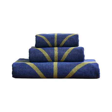 Orla Kiely Linear Stem Navy-Olive 100% Cotton 580gsm Towels