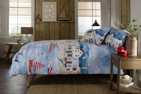 Lobster Creek Fishing Village Duvet Set