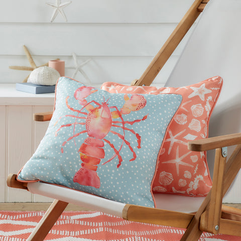 Fusion Outdoor Lobster Orange 43cm x 43cm Cushion