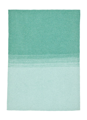 Bluebellgray Lochside Atlantic Green Knitted 130cm x 170cm Throw